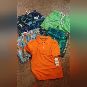 Brand New Under Armor Shorts & Nautica Shirt Plus Swim Shorts size 4T